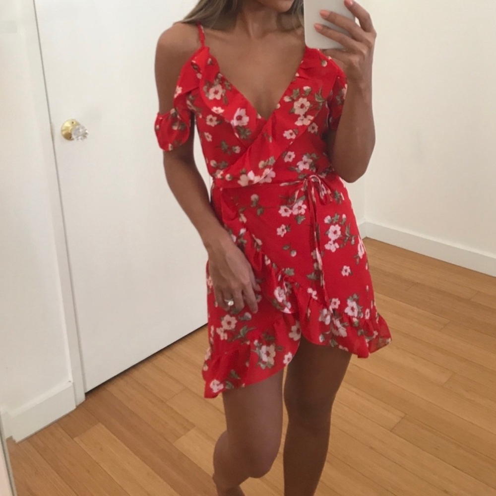 Floral wrap dress